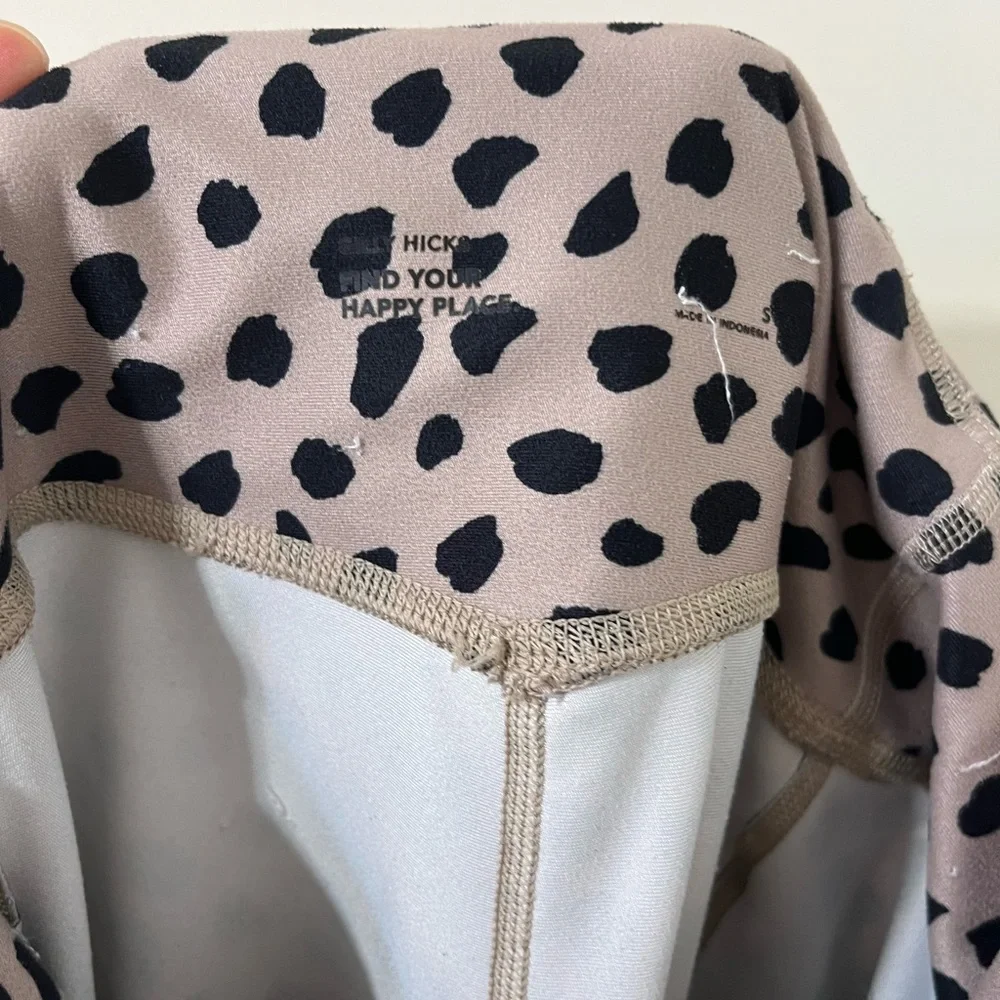 Gilly Hicks Find Your Happy Place Brown Leopard Print Pocket High Rise Leggings - Picture 12 of 12